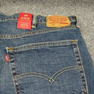 Levi's 559 Jeans Mens 46x31‎ Big and Tall Relaxed Straight Leg Blue